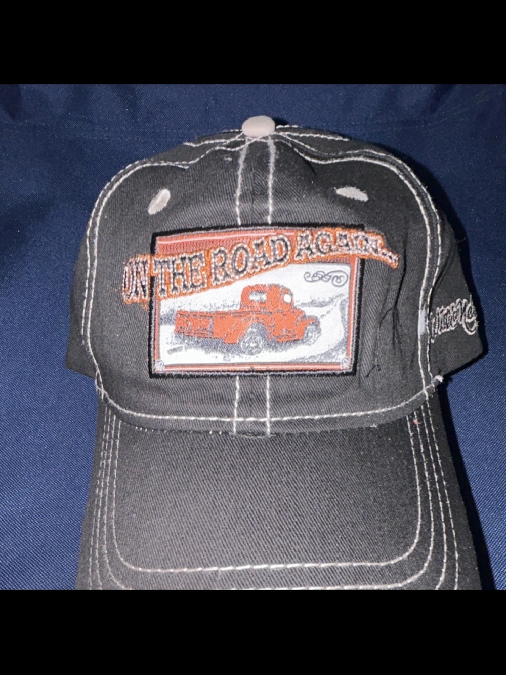 Vintage Willie Nelson Embroidered 'On The Road Again' Hat